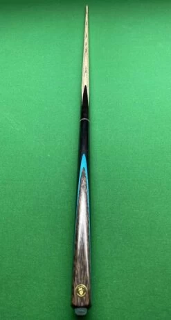 Single Splice Sugar Plum Cue With Blue Veneer -Billiards Equipment Shop 1975 palm