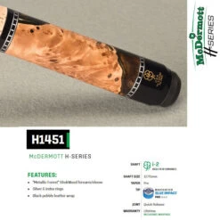 High-Performance H-Series Model 1451 Pool Cue