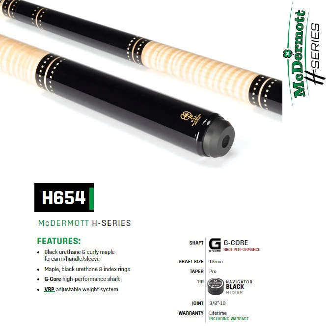 H Series Model H654 McDermott Pool Cue 1 H Series Model H654 McDermott Pool Cue