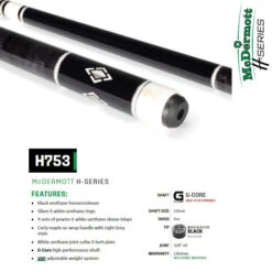 H Series Model H753 McDermott Pool Cue