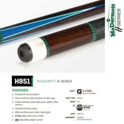 H Series McDermott H951 Rosewood Master Cue
