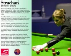 Strachan 30oz 6811 Snooker & Pool Table Cloth 12 Strachan 30oz 6811 Snooker & Pool Table Cloth -Billiards Equipment Shop strachan 6811 main site