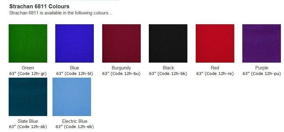 Strachan 30oz 6811 Snooker & Pool Table Cloth 8 Strachan 30oz 6811 Snooker & Pool Table Cloth - Image 8