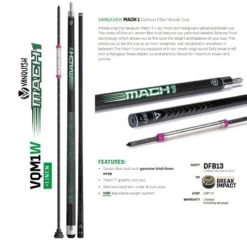 McDermott Vanquish Pro Carbon Fiber Break Cue -Billiards Equipment Shop vqm1 mach 1 linen wrap